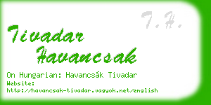 tivadar havancsak business card
